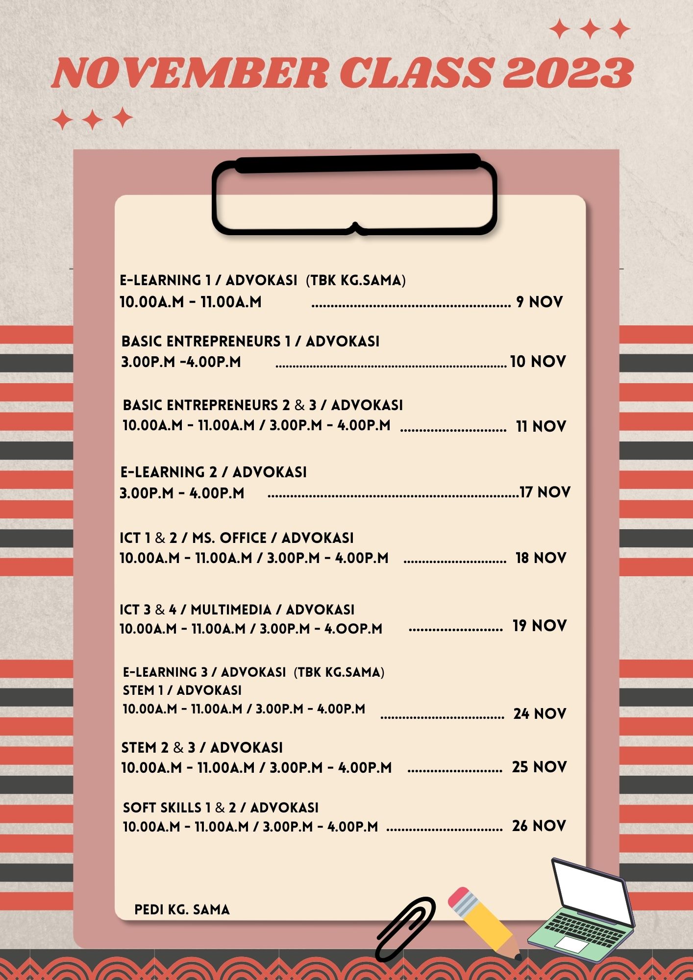 Cream Typographic Newsletter Classroom